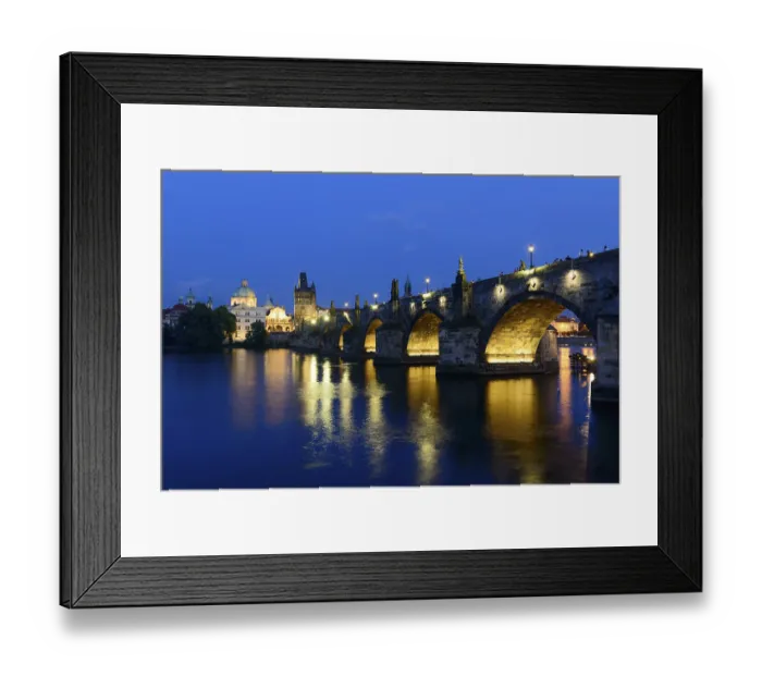 Framed Print : Charles Bridge, Vltava River, St Framed Print : Charles Bridge, Vltava River, St