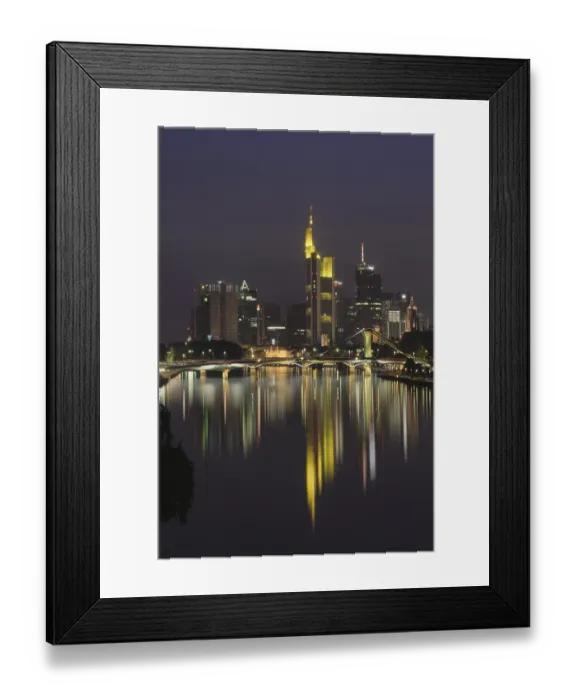 Framed Print : Skyline of Frankfurt by night