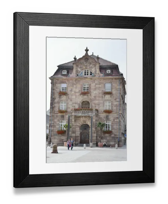 Framed Print : SPEYER, GERMANY, SEPTEMBER 1: Tourists in the picturesque old townc of Speyer