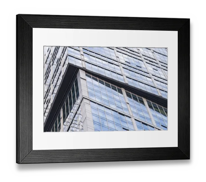 Framed Print : Glass building abstract background
