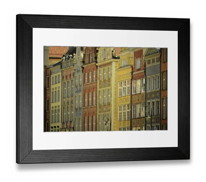 Framed Print : Architecture of old town in the center of Gdansk Framed Print : Architecture of old town in the center of Gdansk