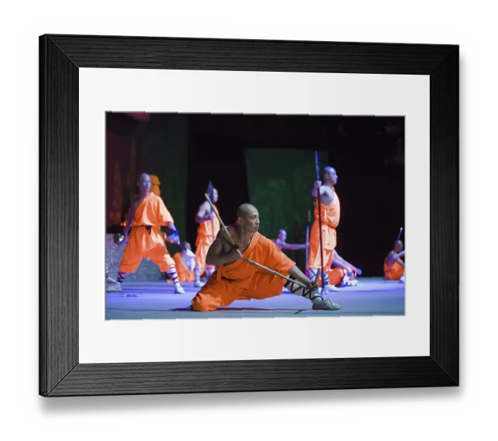 Framed Print : Shaolin monks during a show on the 22nd of March 2009 in Berlin Framed Print : Shaolin monks during a show on the 22nd of March 2009 in Berlin