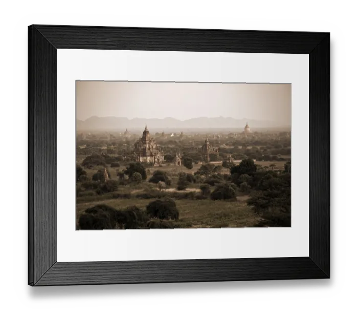 Framed Print : Temples and pagodas in the morning light