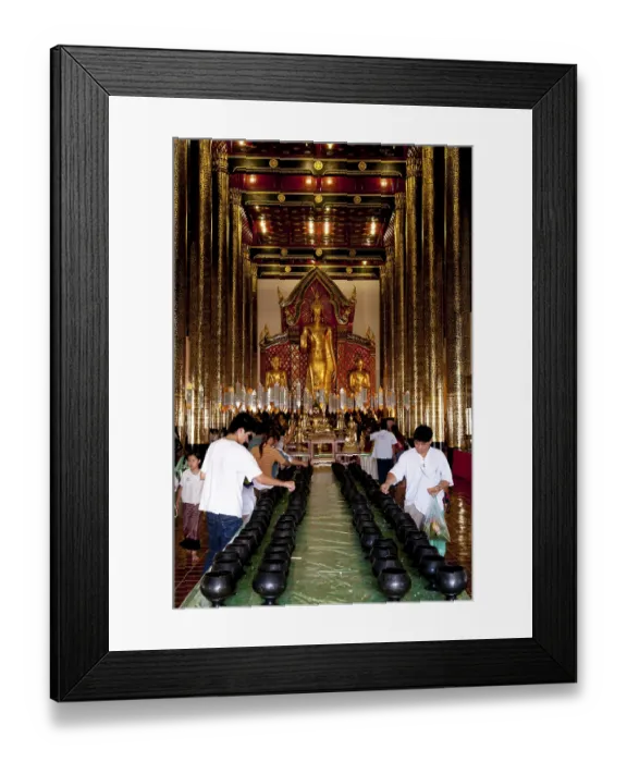 Framed Print : Offerings, coins, Wat Chedi Luang Framed Print : Offerings, coins, Wat Chedi Luang