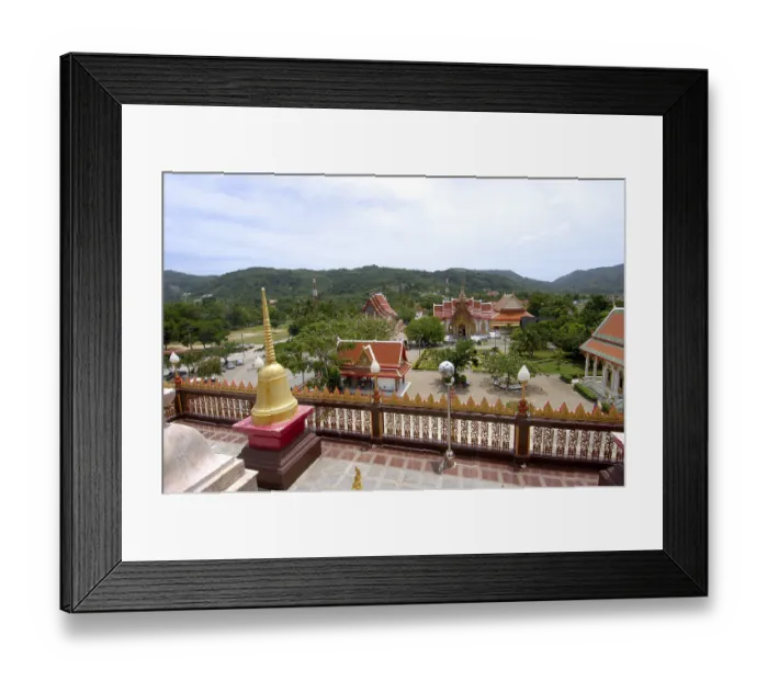 Framed Print : Wat chalong temple in phuket, thailand