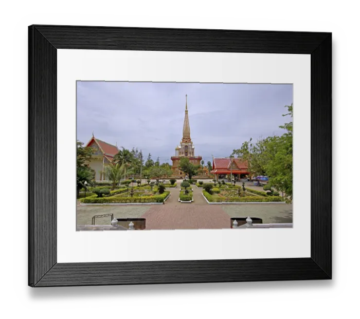 Framed Print : Wat chalong temple in phuket, thailand