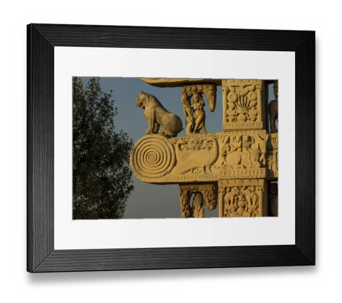 Framed Print : Detailed carvings including images of scanes from the Buddhas life Framed Print : Detailed carvings including images of scanes from the Buddhas life