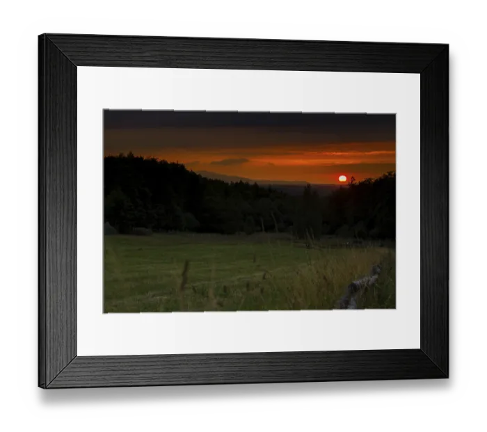 Framed Print : Sunset Harz Landscape Mythenharz