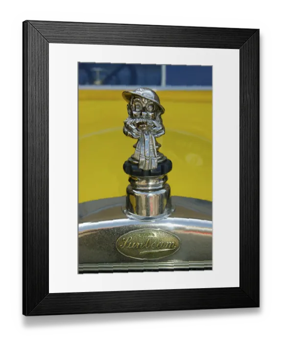Framed Print : Hood ornament, vintage car Sunbeam Framed Print : Hood ornament, vintage car Sunbeam