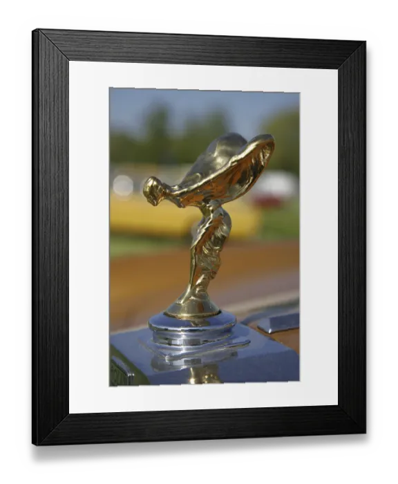 Framed Print : Hood ornament of a Rolls Royce