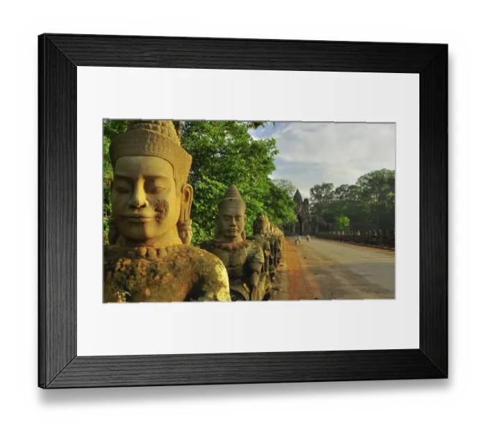 Framed Print : Bayon Cambodia Angkor Wat Bridge Framed Print : Bayon Cambodia Angkor Wat Bridge