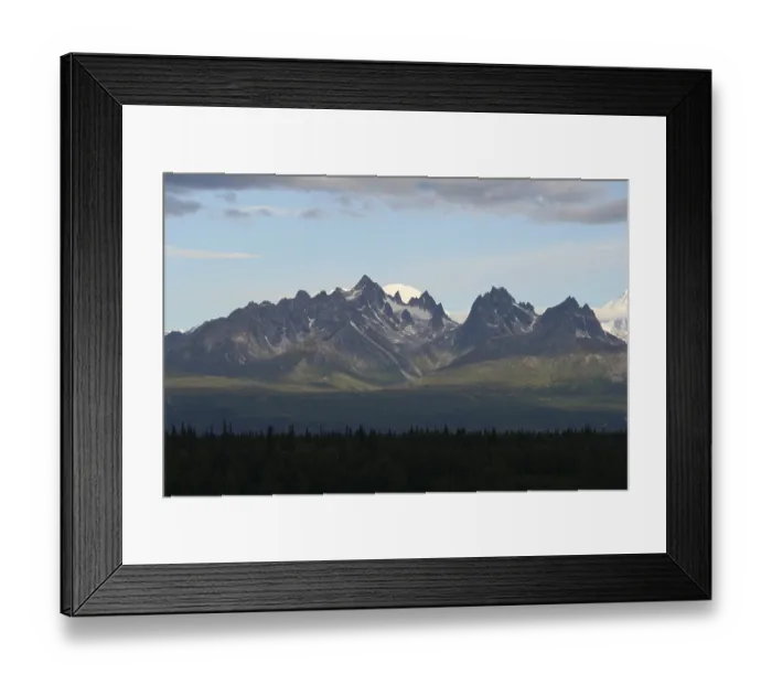 Framed Print : View of the Alaska Range from the south