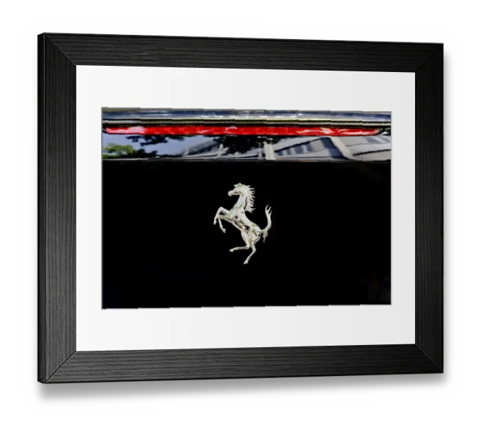 Framed Print : Ferrari Logo, Classic Days Berlin, Berlin, Germany