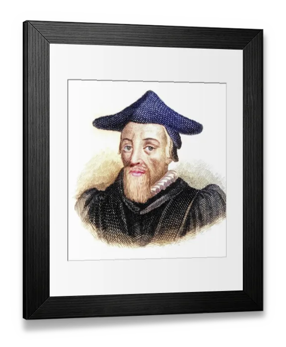 Framed Print : Richard Hooker (born March 1554 in Heavitree (since 1913 part of Exeter)