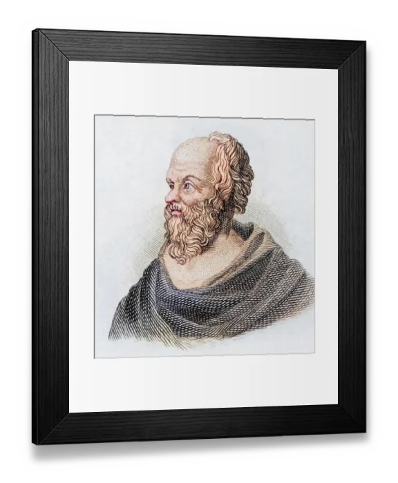 Framed Print : Socrates (born 469 BC in Alopeke)