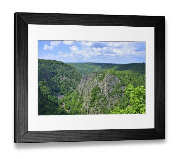 Framed Print : View from the RoBtrappe in the Harz Mountains Framed Print : View from the RoBtrappe in the Harz Mountains