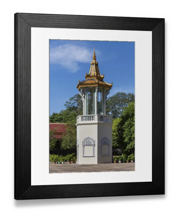 Framed Print : Bell tower next to the Silver Pagoda
