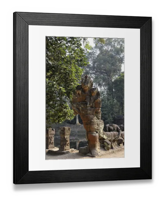 Framed Print : Naga Statue, Preah Khan, Angkor