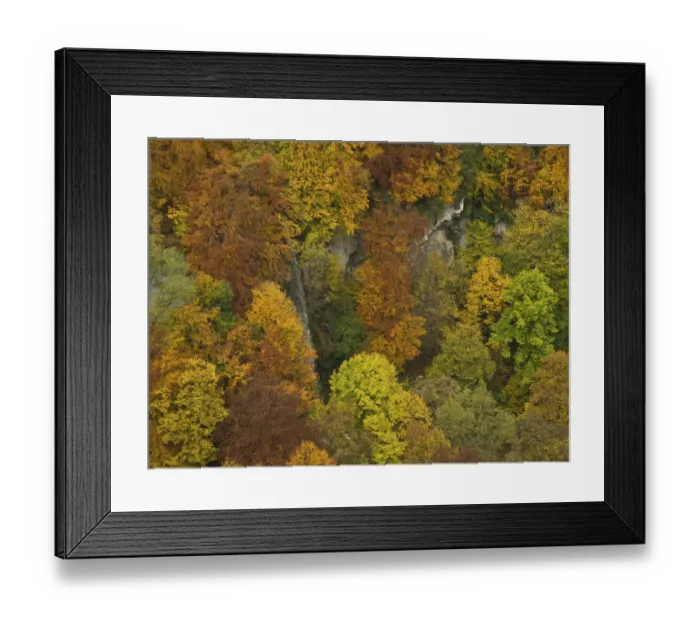 Framed Print : View of Urach waterfall in autumnal forest Framed Print : View of Urach waterfall in autumnal forest