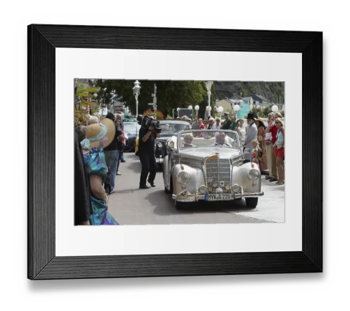 Framed Print : Daimler Benz 220 Cabriolet A, vintage car rally ADAC Mittelrhein Classic 2012