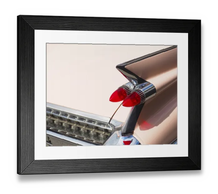 Framed Print : Taillight of an old classic American car Framed Print : Taillight of an old classic American car