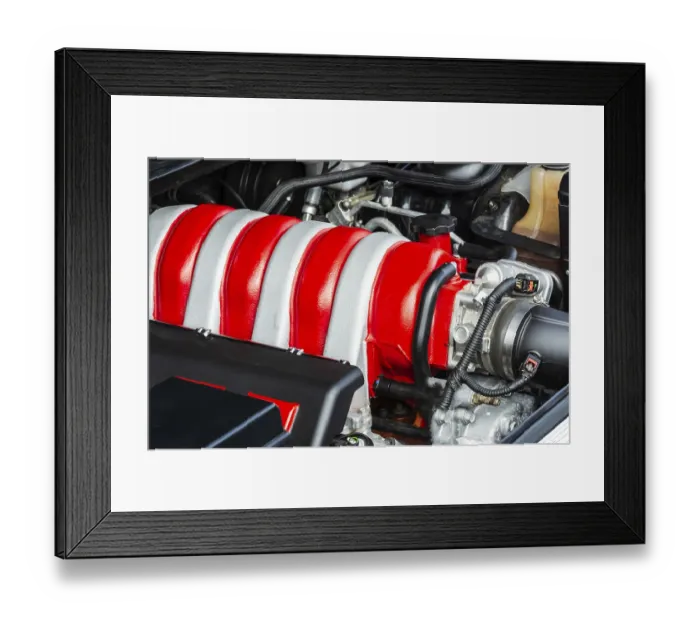 Framed Print : Motor of a vintage old-timer car Framed Print : Motor of a vintage old-timer car