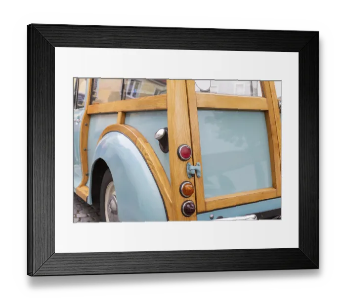 Framed Print : The back of a British van from the sixties Framed Print : The back of a British van from the sixties