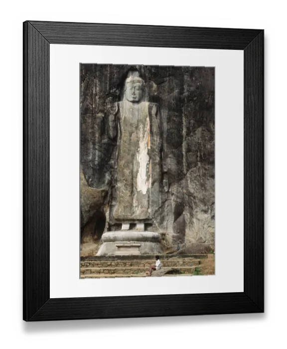 Framed Print : Buddha statue, Buduruvagala, Sri Lanka