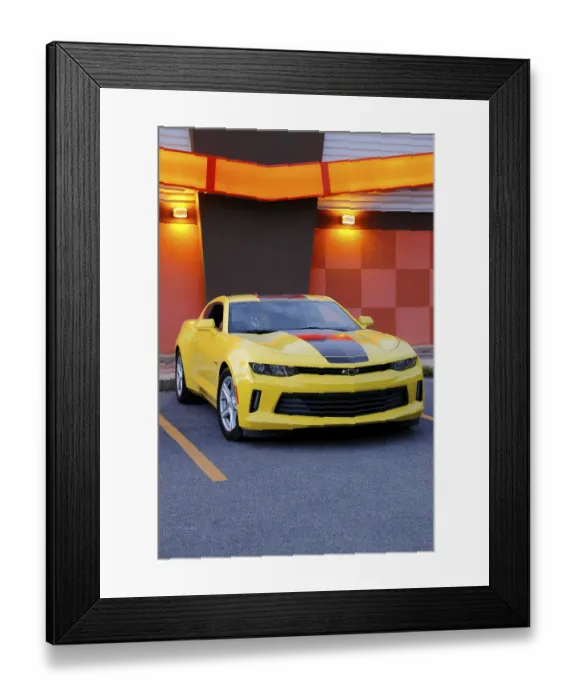 Framed Print : Modern car, Camaro, Province of Quebec, Canada Framed Print : Modern car, Camaro, Province of Quebec, Canada
