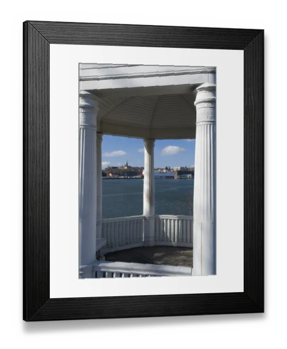 Framed Print : Pavilion, Baltic Sea, view of Sodermalm district