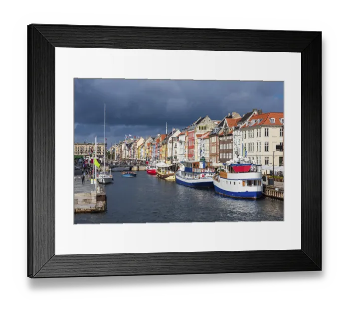 Framed Print : Nyhavn in the city of Copenhagen, Denmark