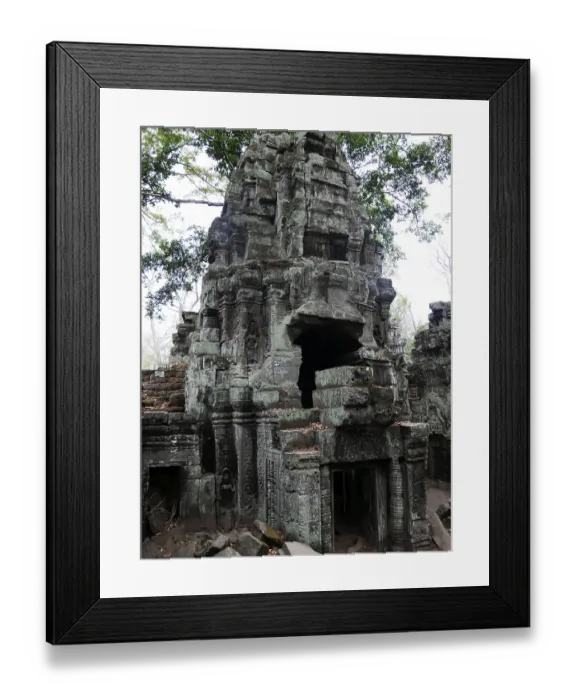 Framed Print : Ruins at Ta Prohm Temple, Siem Reap Province