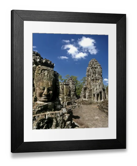 Framed Print : Bayon temple, Second Terrace, face towers