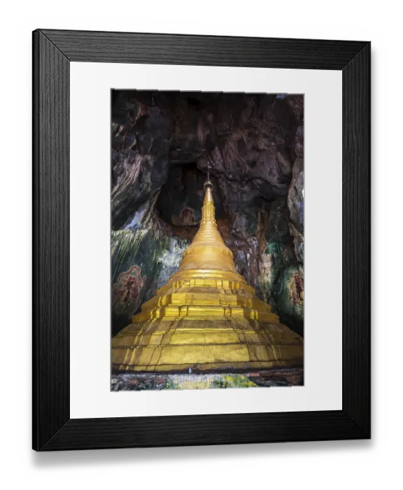Framed Print : Pagoda, Kaw ka Thawng cave, near Hpa-an