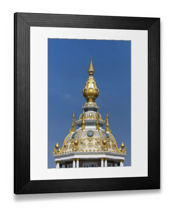 Framed Print : Wat Thung Setthi, tip of Maha Rattana Chedi of Wat Thung Setthi Framed Print : Wat Thung Setthi, tip of Maha Rattana Chedi of Wat Thung Setthi
