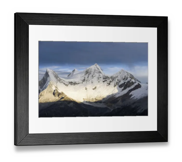 Framed Print : sunrise over the four peaks of Nevado Huandoy in the Andes of Peru in the central Cordillera Blanca Framed Print : sunrise over the four peaks of Nevado Huandoy in the Andes of Peru in the central Cordillera Blanca