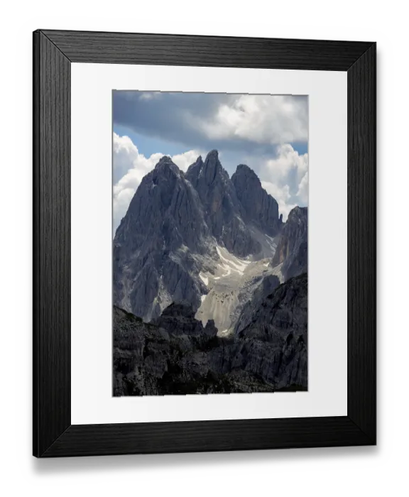 Framed Print : View of the Three Peaks in the Dolomites Framed Print : View of the Three Peaks in the Dolomites