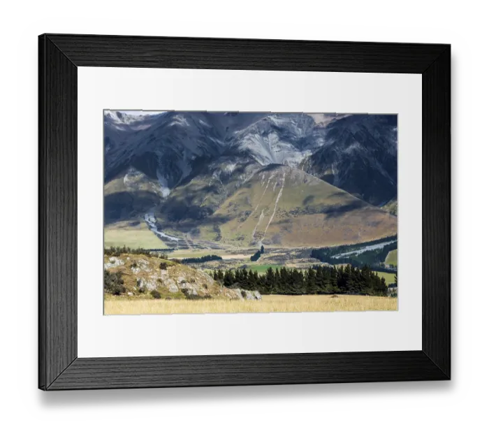 Framed Print : New Zealand countryside near the Rakia River