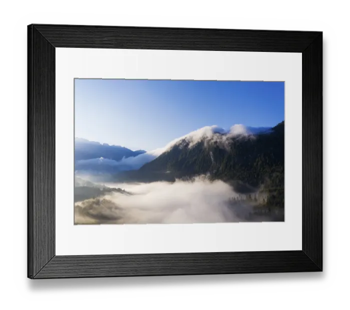 Framed Print : Grunkopf, summit covered in fog