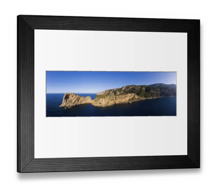 Framed Print : Panorama with Sa Foradada peninsula