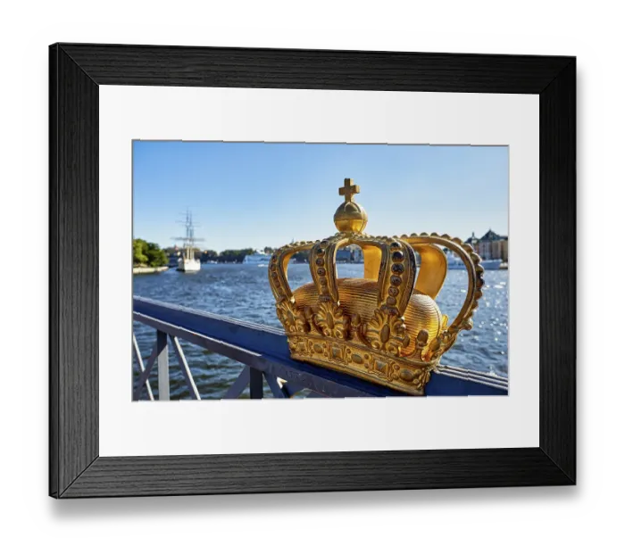 Framed Print : Skeppsholmsbron - Skeppsholm Bridge With Its Famous Golden Crown