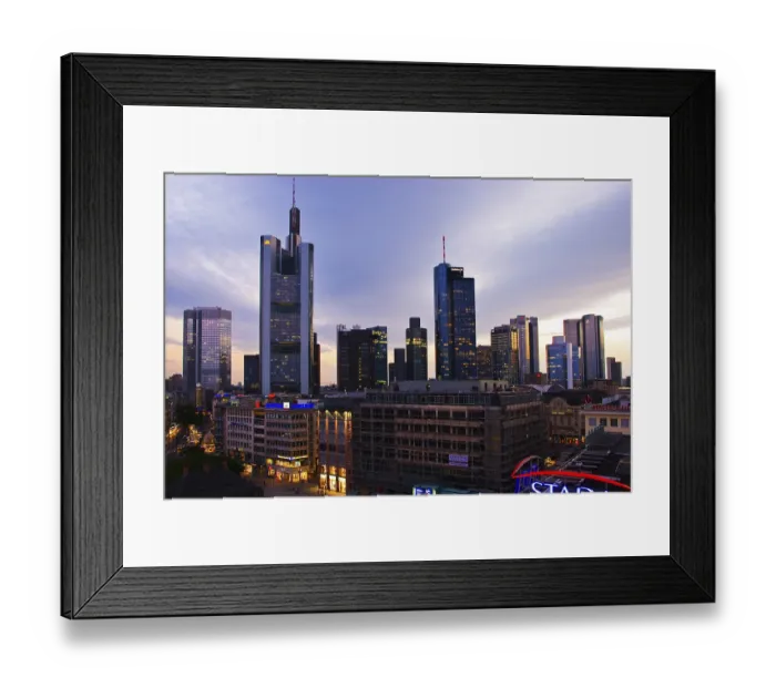 Framed Print : Skyline, Frankfurt, Hesse, Germany Framed Print : Skyline, Frankfurt, Hesse, Germany