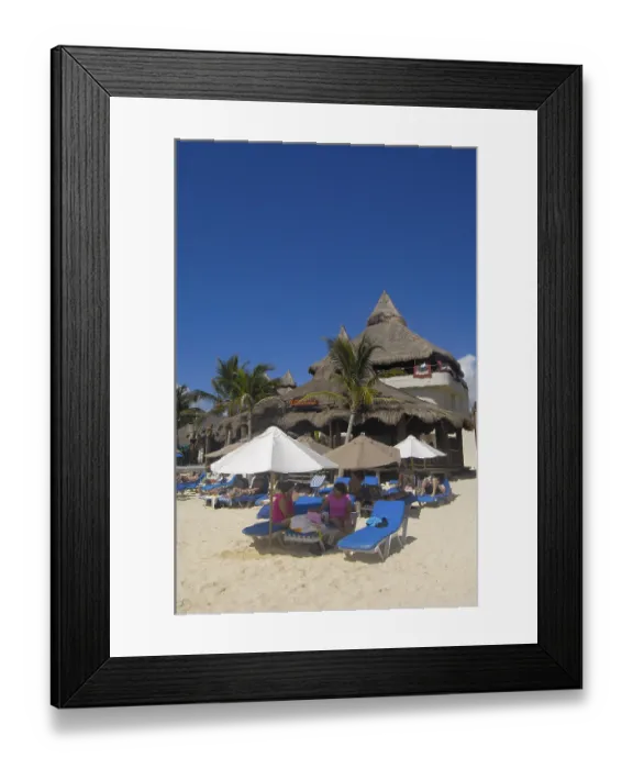 Framed Print : Beach at Playa del Carmen, Caribe