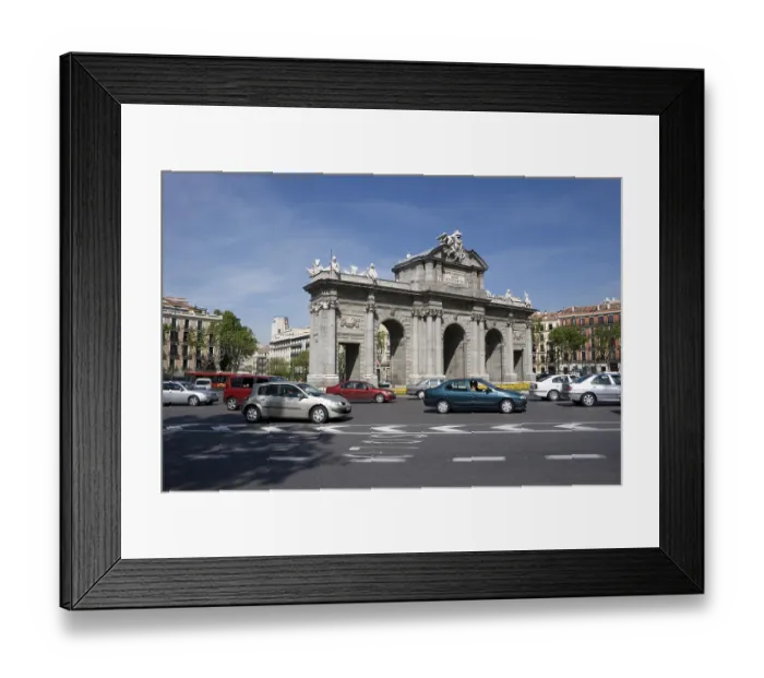 Framed Print : The Puerta de la Alcala on Plaza de la Independencia in Madrid