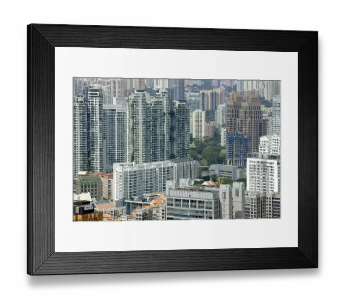 Framed Print : Skyscrapers, seen from the Central Area Framed Print : Skyscrapers, seen from the Central Area