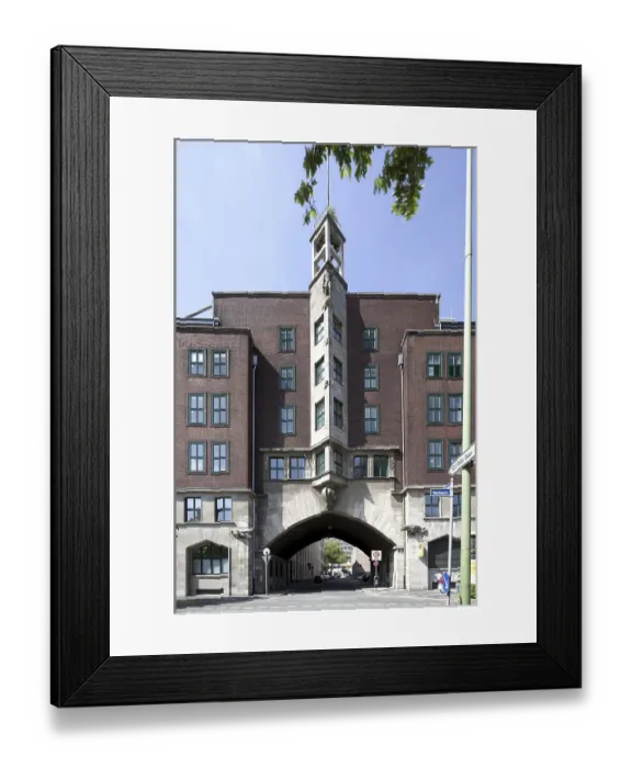 Framed Print : Main post office, expressionism