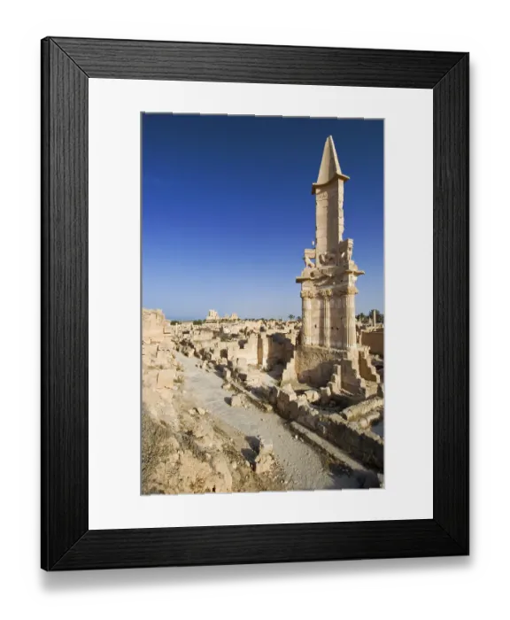 Framed Print : Punic, punian mausoleum in Sabrata