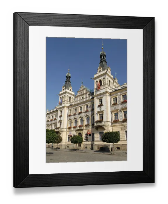 Framed Print : Historic old town of Pardubice on the Labe