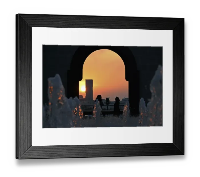 Framed Print : Terrace of the Museum of Islamic Art by Archtics Ieoh Ming Pei and Jean-Michel Wilmotte