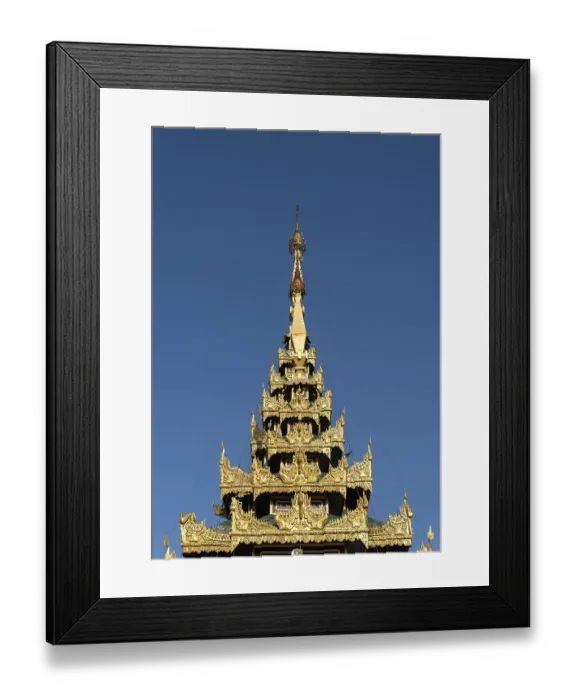 Framed Print : Ornate roof, Shwedagon Pagoda, Yangon (Rangoon) (Burma)